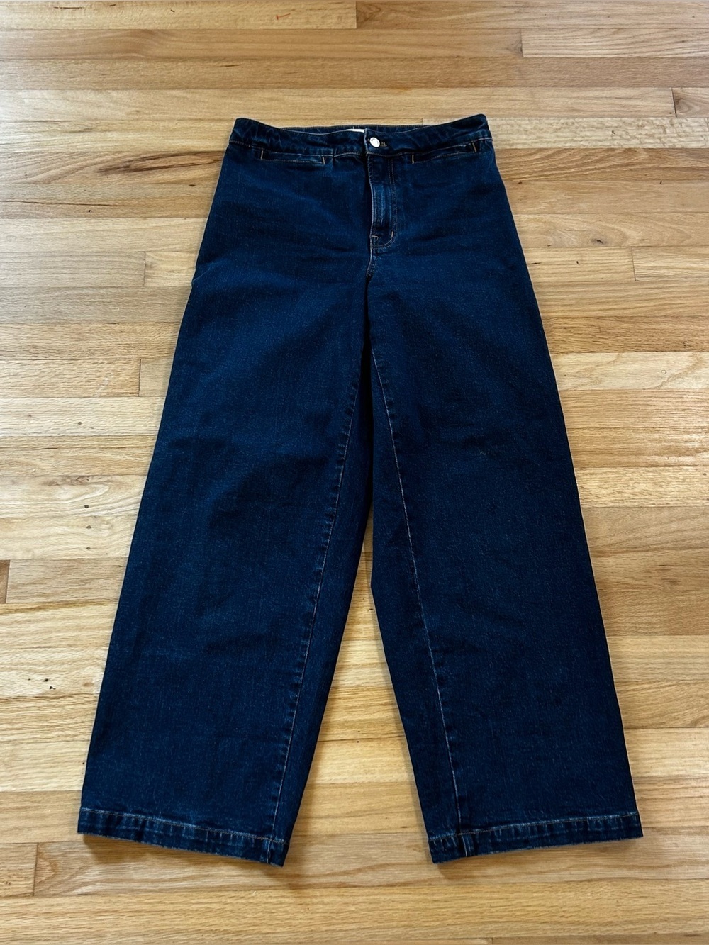 Madewell Curvy Emmett Wide Leg Jeans Dark Wash High Rise Size 29 Denim - Picture 3 of 14